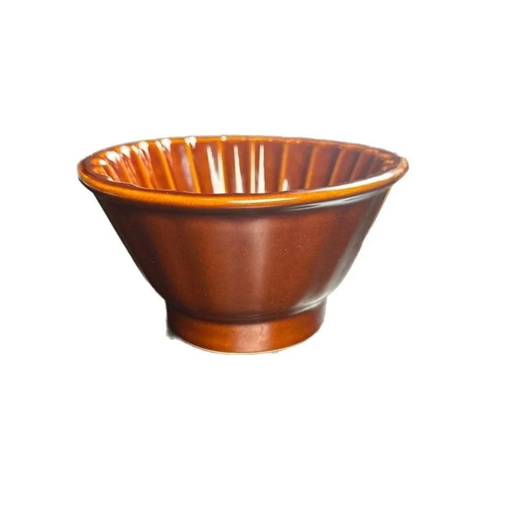 Vintage Williams Sonoma Brown Glazed Ceramic Pineapple Jello Mold